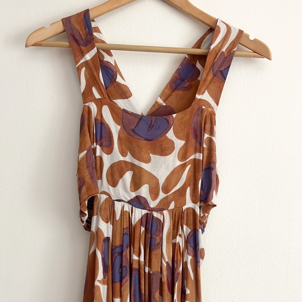 NWOT Anthropologie Piper Bandeau Maxi Dress Floral Cut Out - Picture 7 of 16